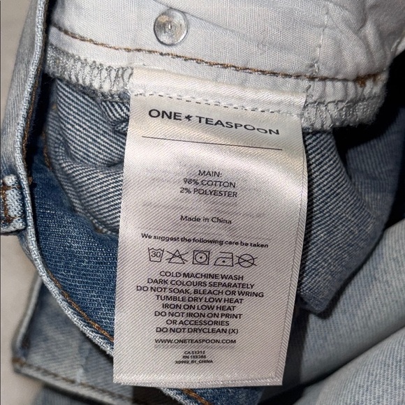 NWT Size 28 Free People One Teaspoon Light Blue Distressed Ripped Jeans - Picture 13 of 13